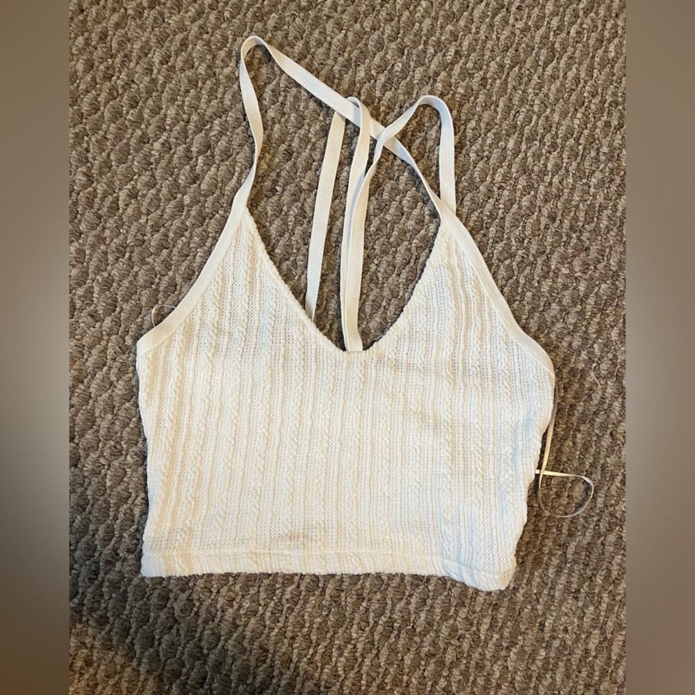 White knit Zara tank